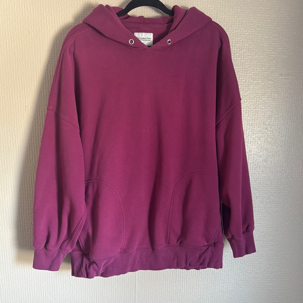 ABERCOMBIE MENS Purple Hooded Sweatshirt